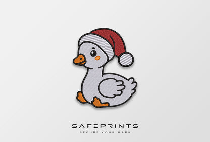Goose wearing Christmas Hat