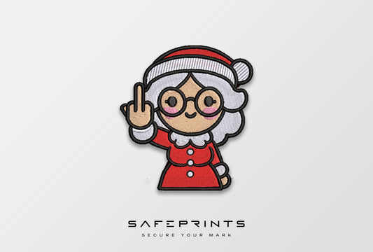 Mrs. Claus Giving Middle Finger