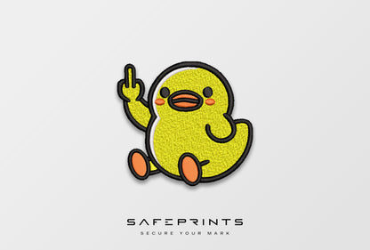 Sitting Duck Giving Middle Finger
