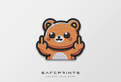 Teddy Bear Giving Middle Finger